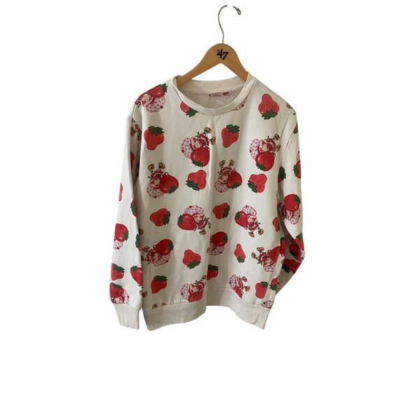 Strawberry Shortcake Women's All Over Print Long Sleeve Sweater - Medium - Picture 1 of 13